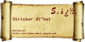 Stricker Ábel névjegykártya